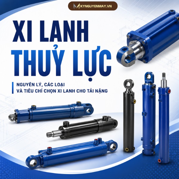 Xi lanh thủy lực: Nguyên lý, các loại và tiêu chí chọn xi lanh cho tải nặng