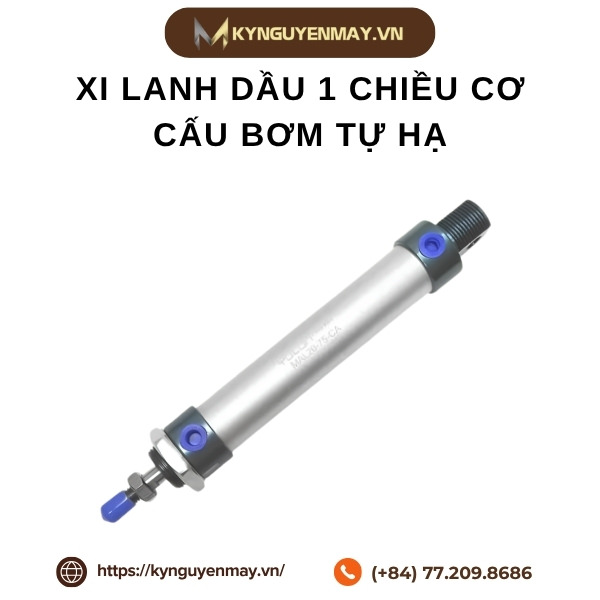 Xi lanh dầu 1 chiều cơ cấu bơm tự hạ