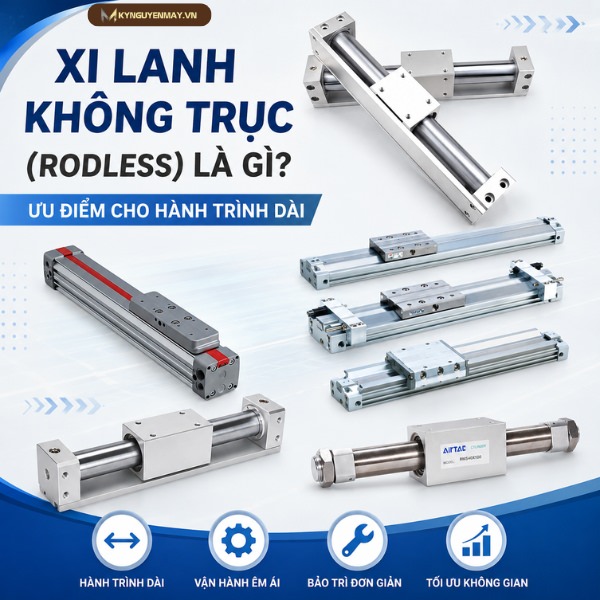 Xi lanh không trục (rodless) là gì? Ưu điểm cho hành trình dài