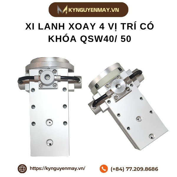 Xi lanh xoay 4 vị trí có khóa QSW40/ 50