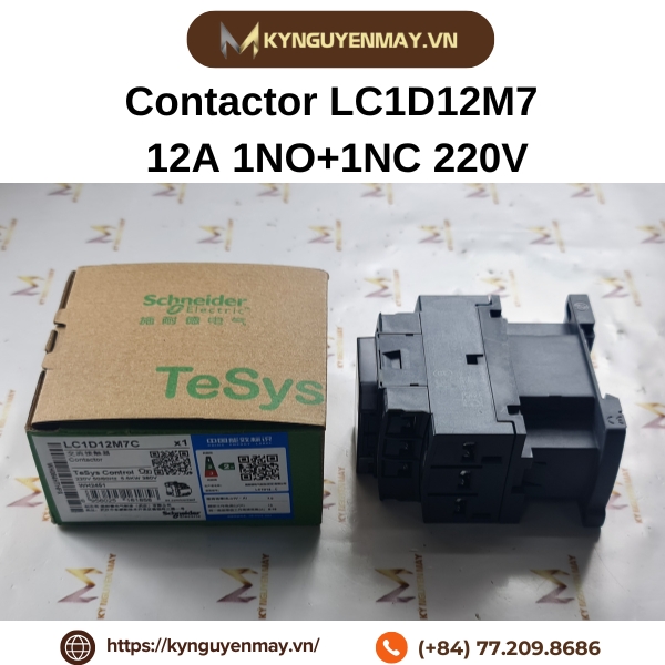 Contactor LC1D12M7 12A 1NO+1NC 220V