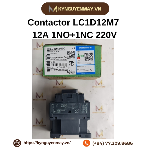 Contactor LC1D12M7 12A 1NO+1NC 220V