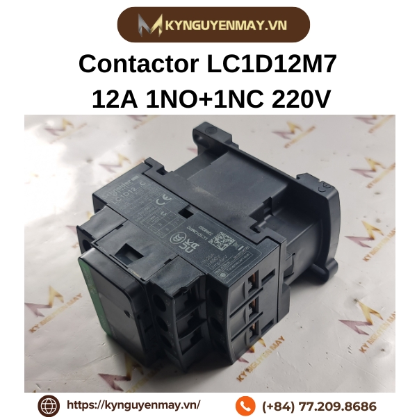 Contactor LC1D12M7 12A 1NO+1NC 220V