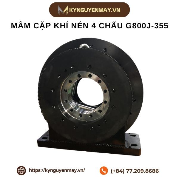 Mâm cặp khí nén 4 chấu G800J-355