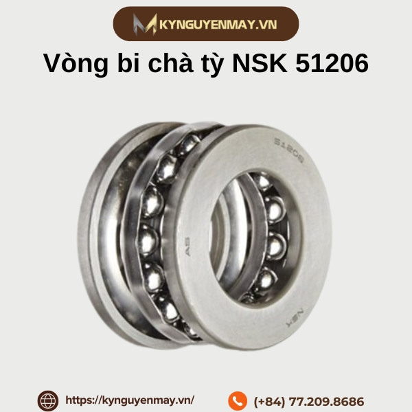 Vòng bi chà tỳ NSK 51206