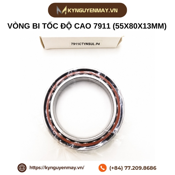 Vòng bi tốc độ cao 7911 (55x80x13mm)