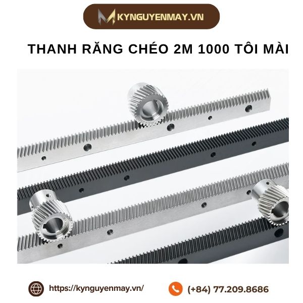 Thanh răng chéo 2M 1000 tôi mài