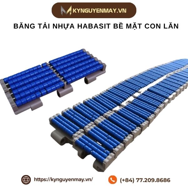 Băng tải nhựa HABASIT bề mặt con lăn