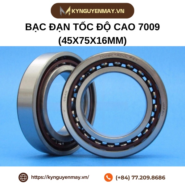Bạc đạn tốc độ cao 7009 (45x75x16mm)