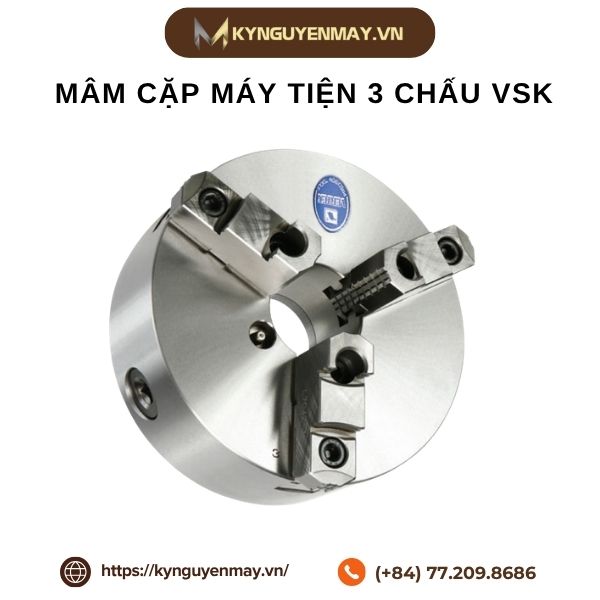 Mâm cặp máy tiện 3 chấu VSK