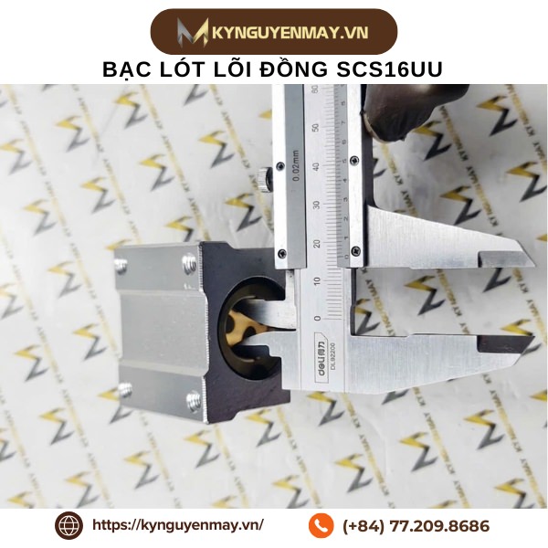 Bạc lót tròn tự bôi trơn SCS (Lõi đồng than)