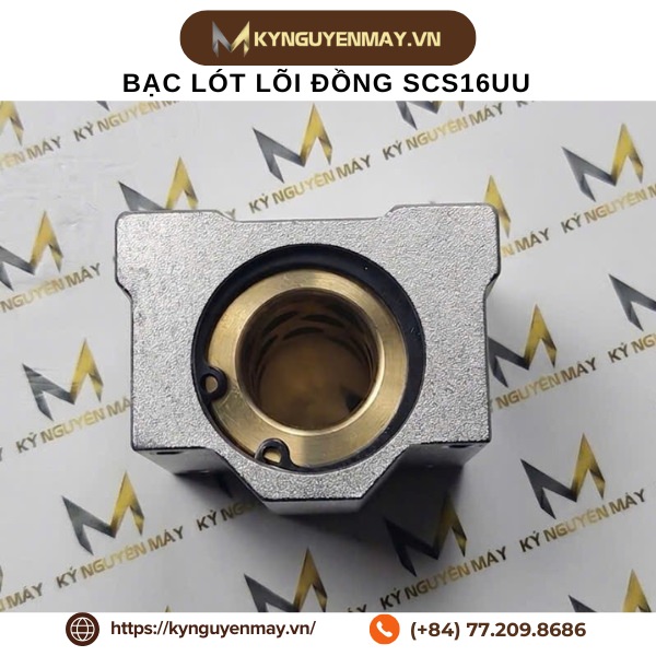 Bạc lót tròn tự bôi trơn SCS (Lõi đồng than)
