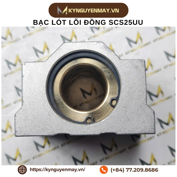 Bạc lót tròn tự bôi trơn SCS (Lõi đồng than)