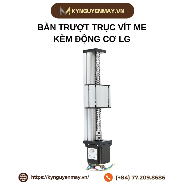 Bàn trượt trục vít me kèm động cơ LG