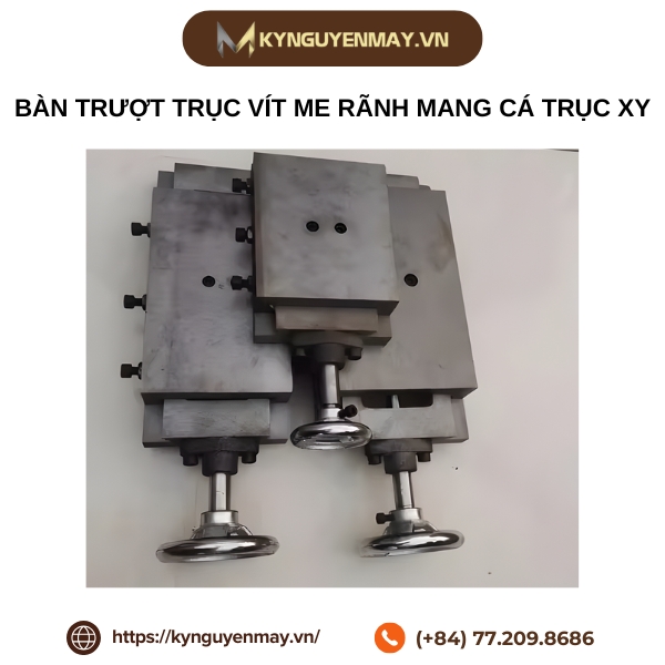 Bàn trượt trục vít me rãnh mang cá trục XY