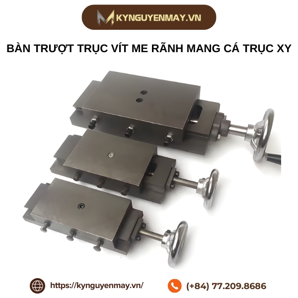 Bàn trượt trục vít me rãnh mang cá trục XY