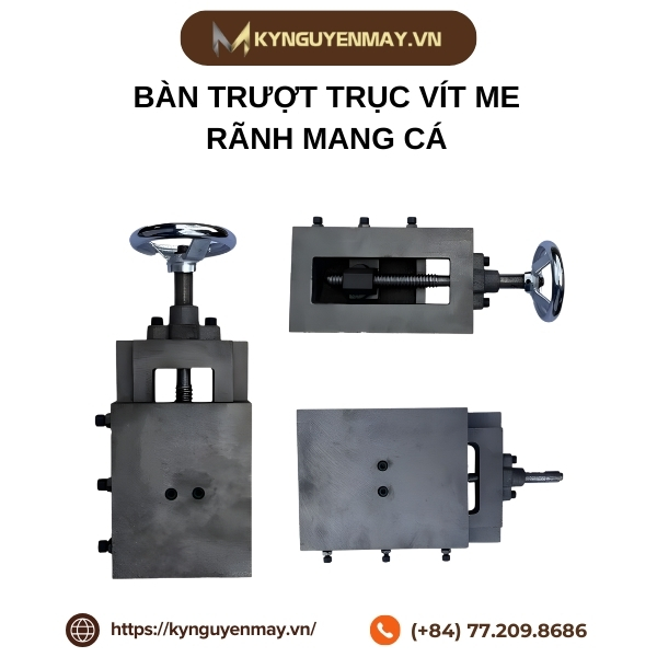 Bàn trượt trục vít me rãnh mang cá
