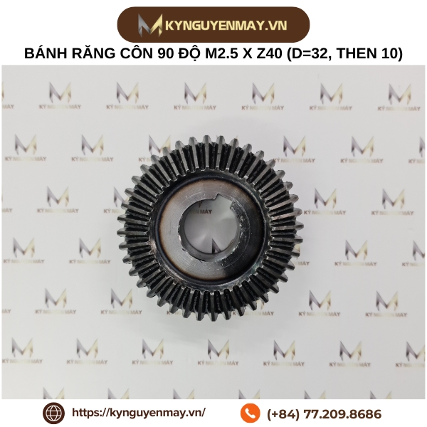 Bánh răng côn 90 độ modun 1.5, 2, 2.5, 3