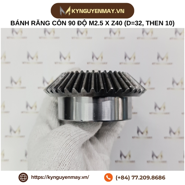 Bánh răng côn 90 độ modun 1.5, 2, 2.5, 3