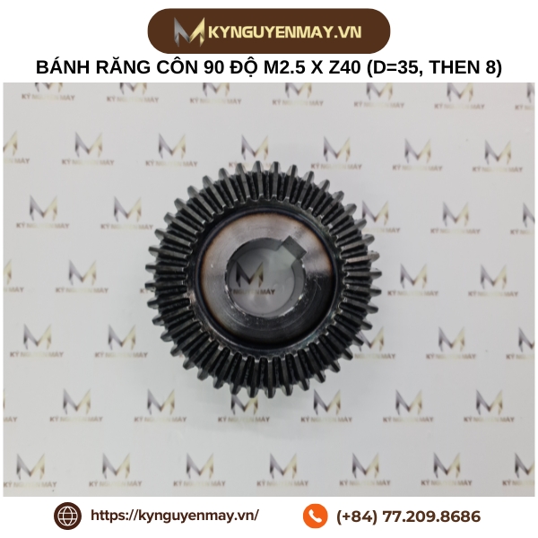 Bánh răng côn 90 độ modun 1.5, 2, 2.5, 3