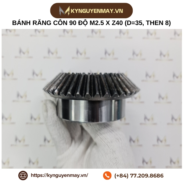 Bánh răng côn 90 độ modun 1.5, 2, 2.5, 3
