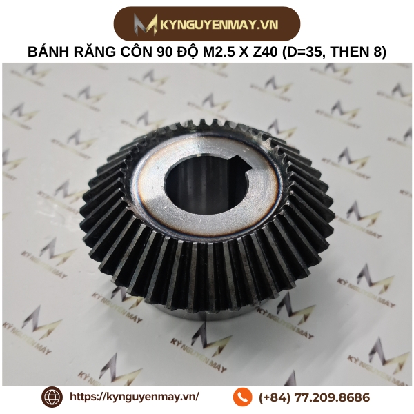 Bánh răng côn 90 độ modun 1.5, 2, 2.5, 3