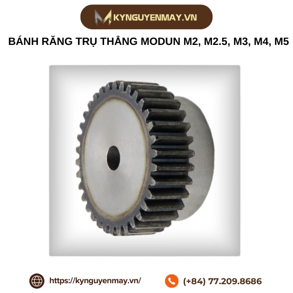 Bánh răng trụ thẳng modun M2, M2.5, M3, M4, M5