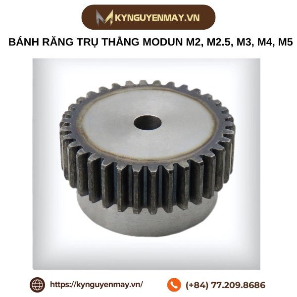 Bánh răng trụ thẳng modun M2, M2.5, M3, M4, M5
