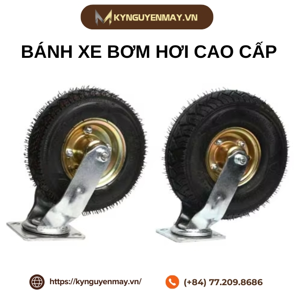 Bánh xe bơm hơi cao cấp, công nghiệp cao su im lặng