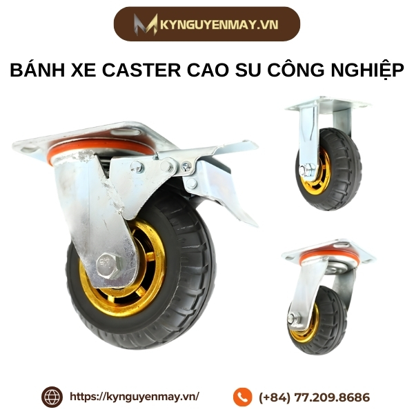 Bánh xe caster cao su công nghiệp