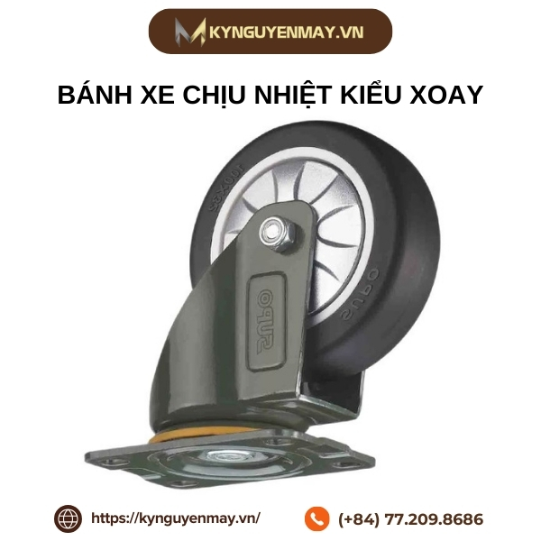 Bánh xe chịu nhiệt kiểu xoay