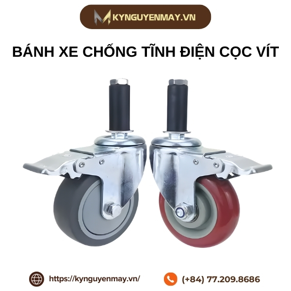 Bánh xe chống tĩnh điện cọc vít