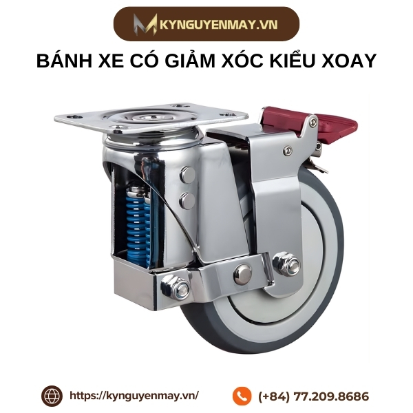 Bánh xe có giảm xóc kiểu xoay