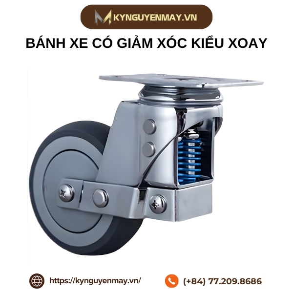 Bánh xe có giảm xóc kiểu xoay