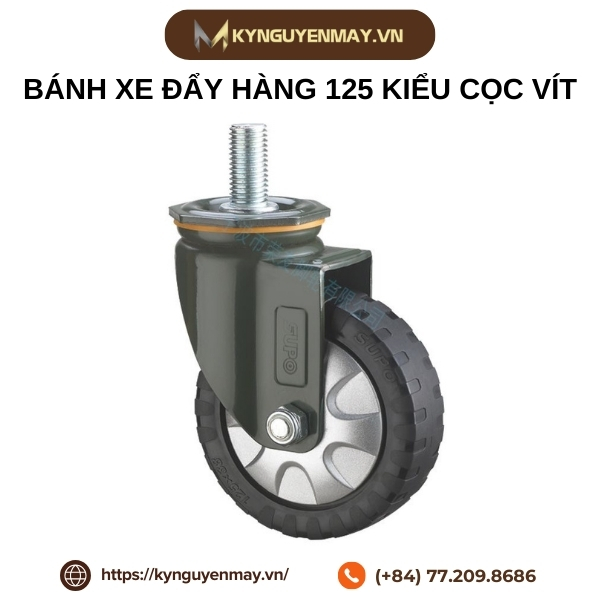 Bánh xe đẩy hàng 125 kiểu cọc vít