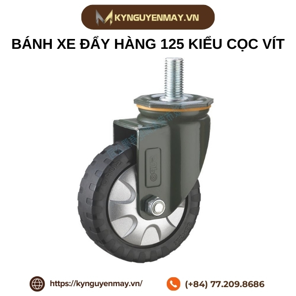 Bánh xe đẩy hàng 125 kiểu cọc vít