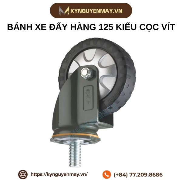 Bánh xe đẩy hàng 125 kiểu cọc vít
