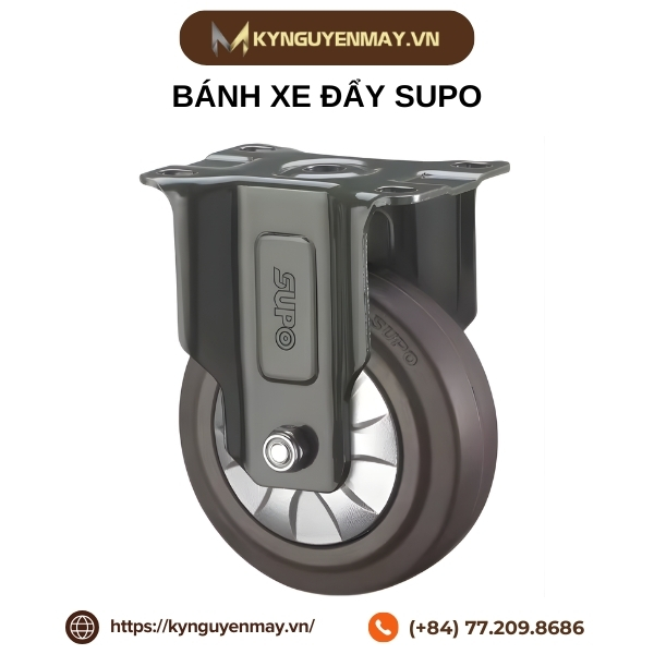Bánh xe đẩy SUPO phi 50mm, 57mm, 63mm, 75mm, 100mm, 125mm, 150mm