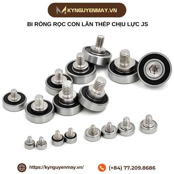 Bi ròng rọc con lăn thép không rỉ chịu lực JS