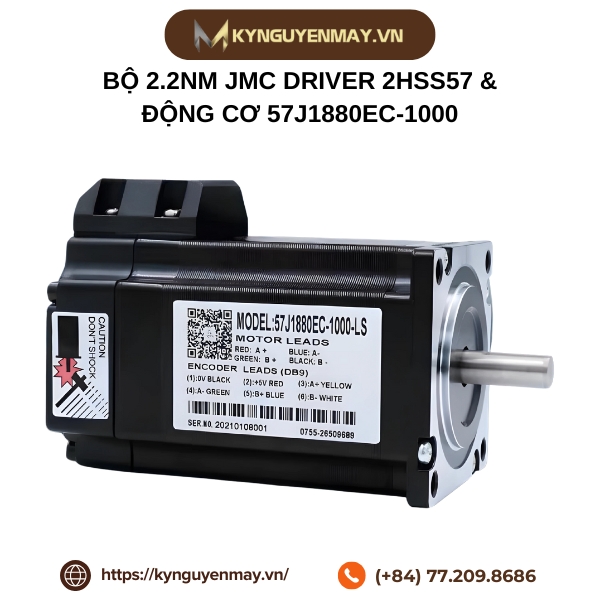 Bộ 2.2Nm JMC driver 2HSS57 & động cơ 57J1880EC-1000