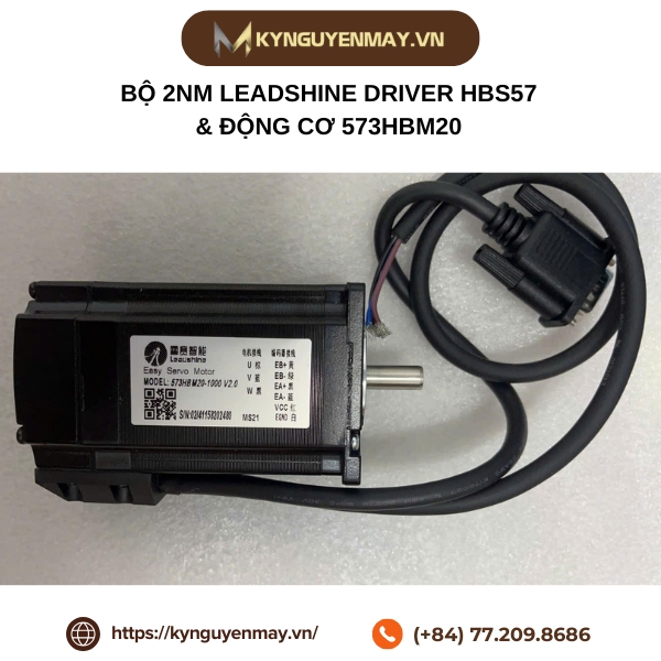 Bộ 2Nm LEADSHINE driver HBS57 & động cơ 573HBM20