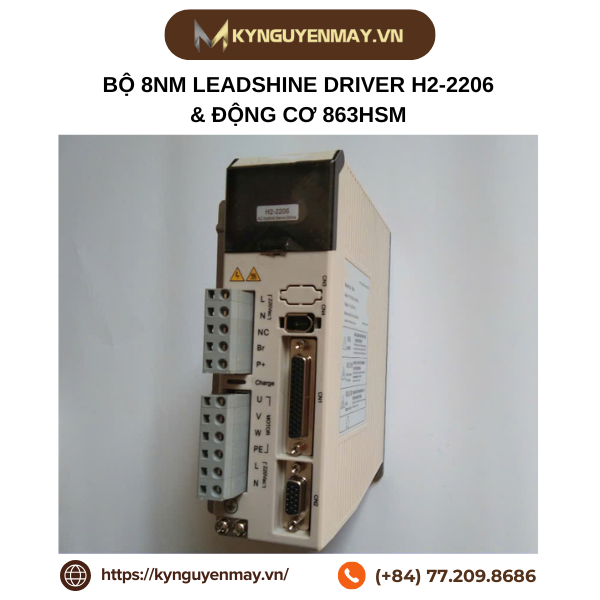 Bộ LEADSHINE driver H2-2206 & động cơ 863HSM80, 863HSM100H