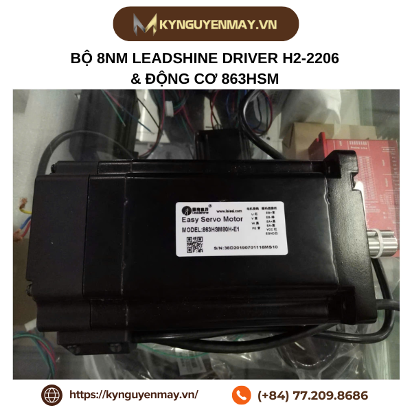 Bộ LEADSHINE driver H2-2206 & động cơ 863HSM80, 863HSM100H