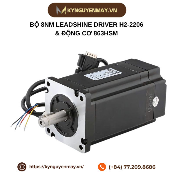 Bộ LEADSHINE driver H2-2206 & động cơ 863HSM80, 863HSM100H