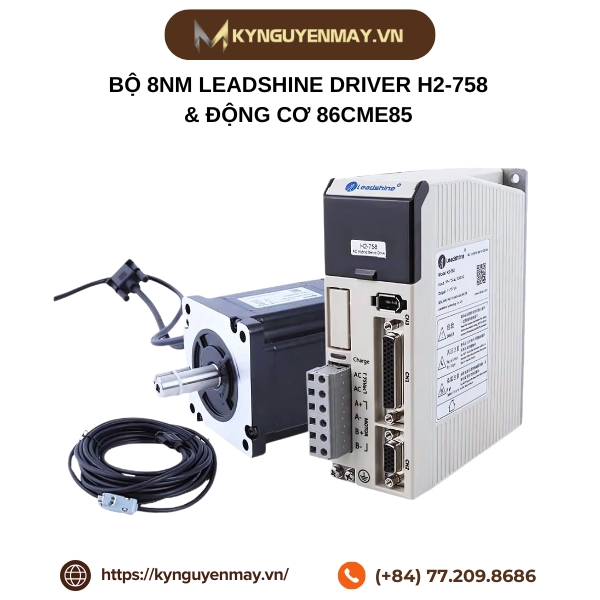 Bộ 8Nm LEADSHINE driver H2-758 & động cơ 86CME85