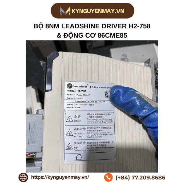 Bộ 8Nm LEADSHINE driver H2-758 & động cơ 86CME85