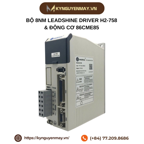 Bộ 8Nm LEADSHINE driver H2-758 & động cơ 86CME85