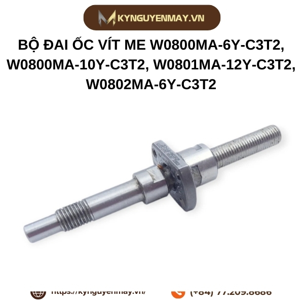 Bộ đai ốc vít me NSK W0800MA-6Y-C3T2, W0800MA-10Y-C3T2, W0801MA-12Y-C3T2, W0802MA-6Y-C3T2