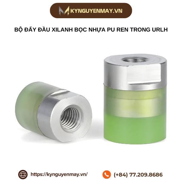 Bộ đẩy đầu xilanh bọc nhựa PU ren trong URLH