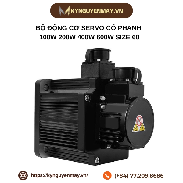 Bộ động cơ servo có phanh 100W 200W 400W 600W size 60